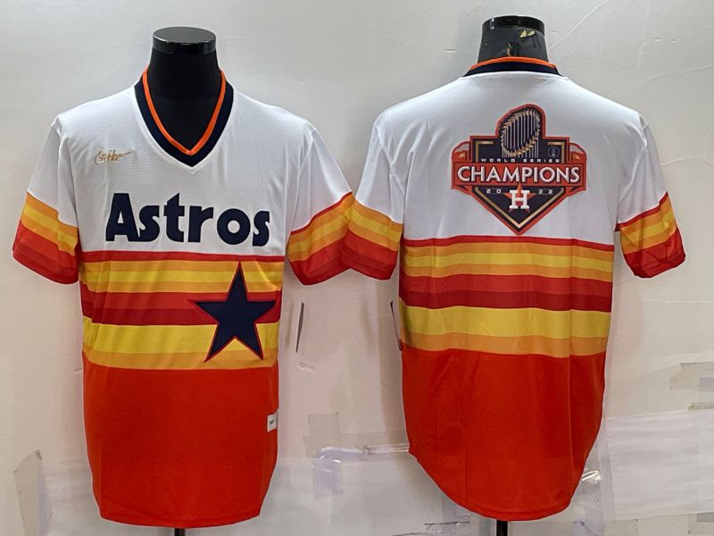 Men Houston Astros Blank White orange Game Nike 2022 MLB Jersey